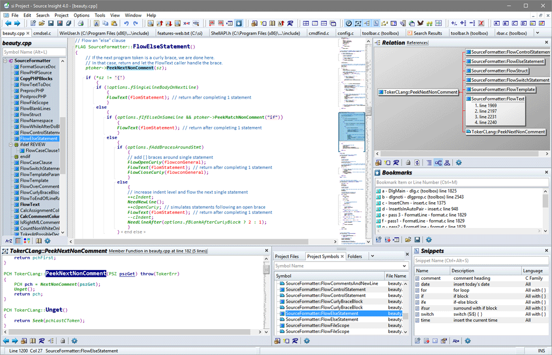 screenshot of Source Insight